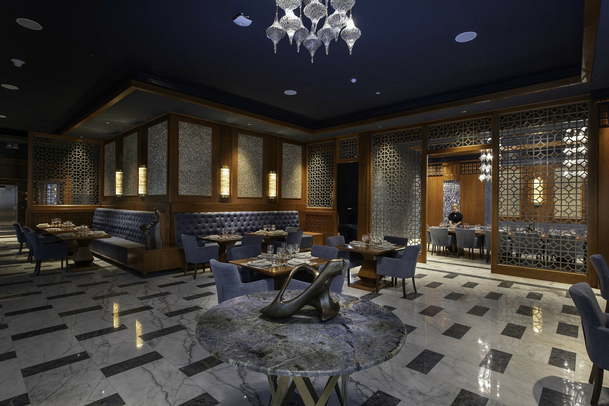 Stella Di Mare Dubai Marina Hotel Esterno foto Interior of the restaurant